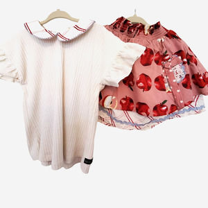 Matilda Jane Skirt and Short Sleeve Set-EUC-Fall Back to School Apples